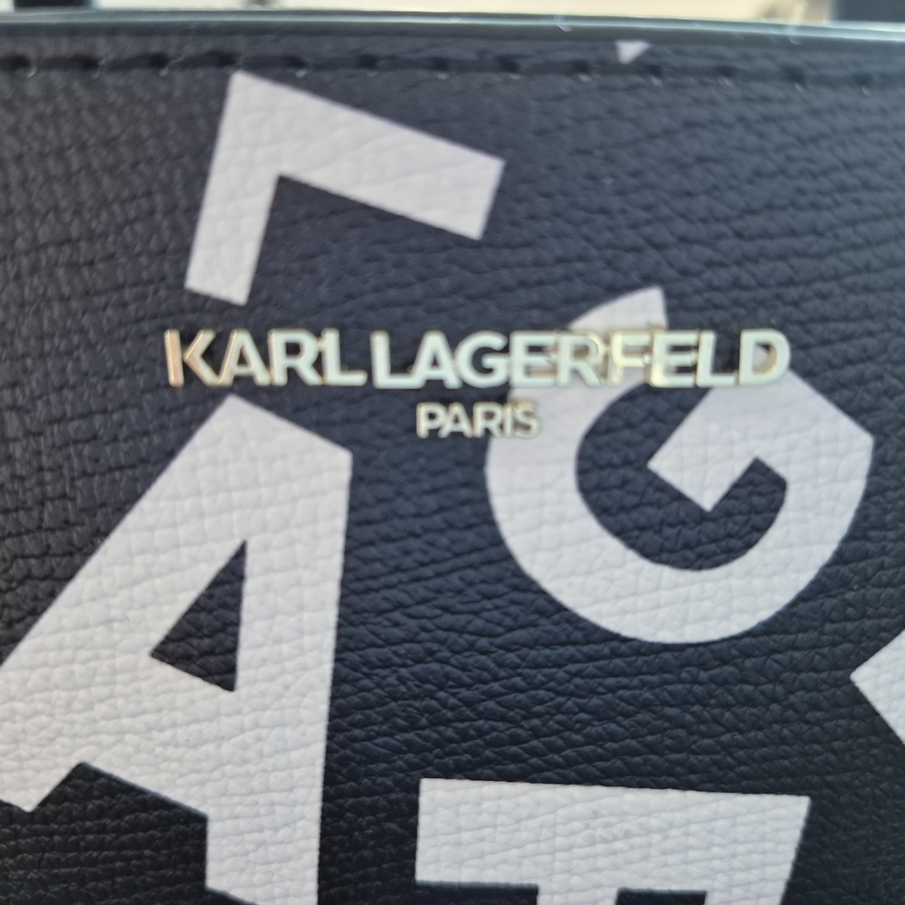 Karl Lagerfeld Black Multicolor Letter Tote Bag - Picture 6 of 6